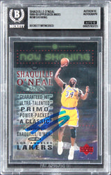 Shaquille O'Neal Signed 1999 Upper Deck Now Showing #NS13 Card Auto 10! BAS Slab