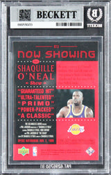 Shaquille O'Neal Signed 1999 Upper Deck Now Showing #NS13 Card Auto 10! BAS Slab