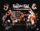 Ralph Macchio & William Zabka The Karate Kid Signed 16x20 Horizontal Photo BAS