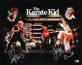 Ralph Macchio & William Zabka The Karate Kid Signed 16x20 Horizontal Photo BAS