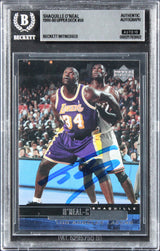 Lakers Shaquille O'Neal Signed 1999 Upper Deck #59 Card Auto GM 10! BAS Slabbed