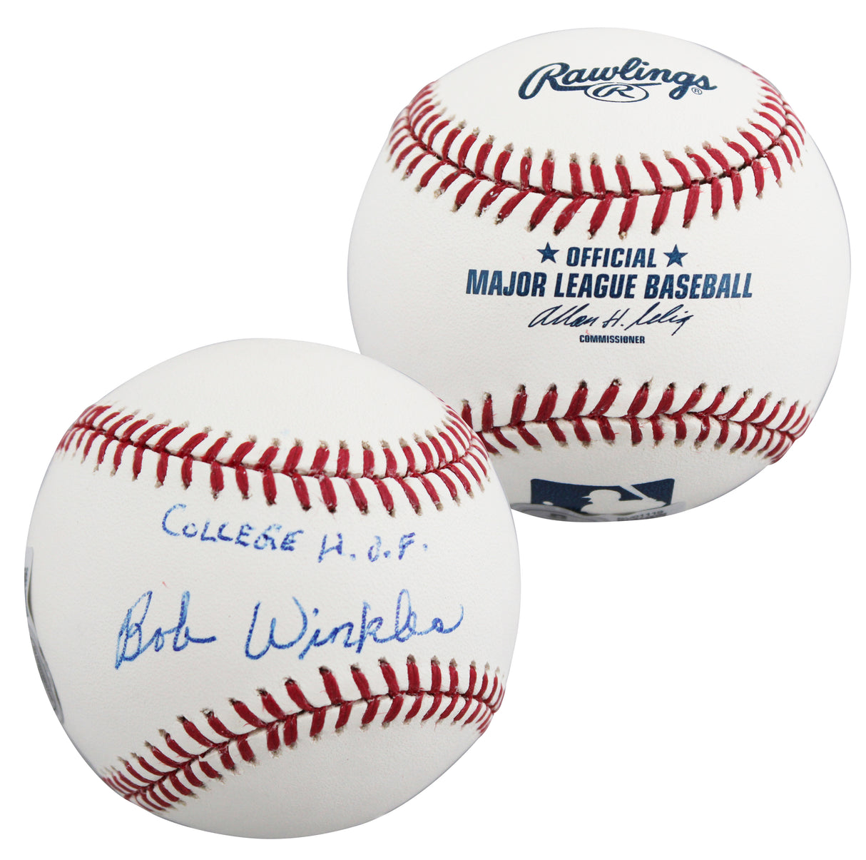 Arizona State Bobby Winkles "College HOF" Signed OML Baseball BAS #BV01119