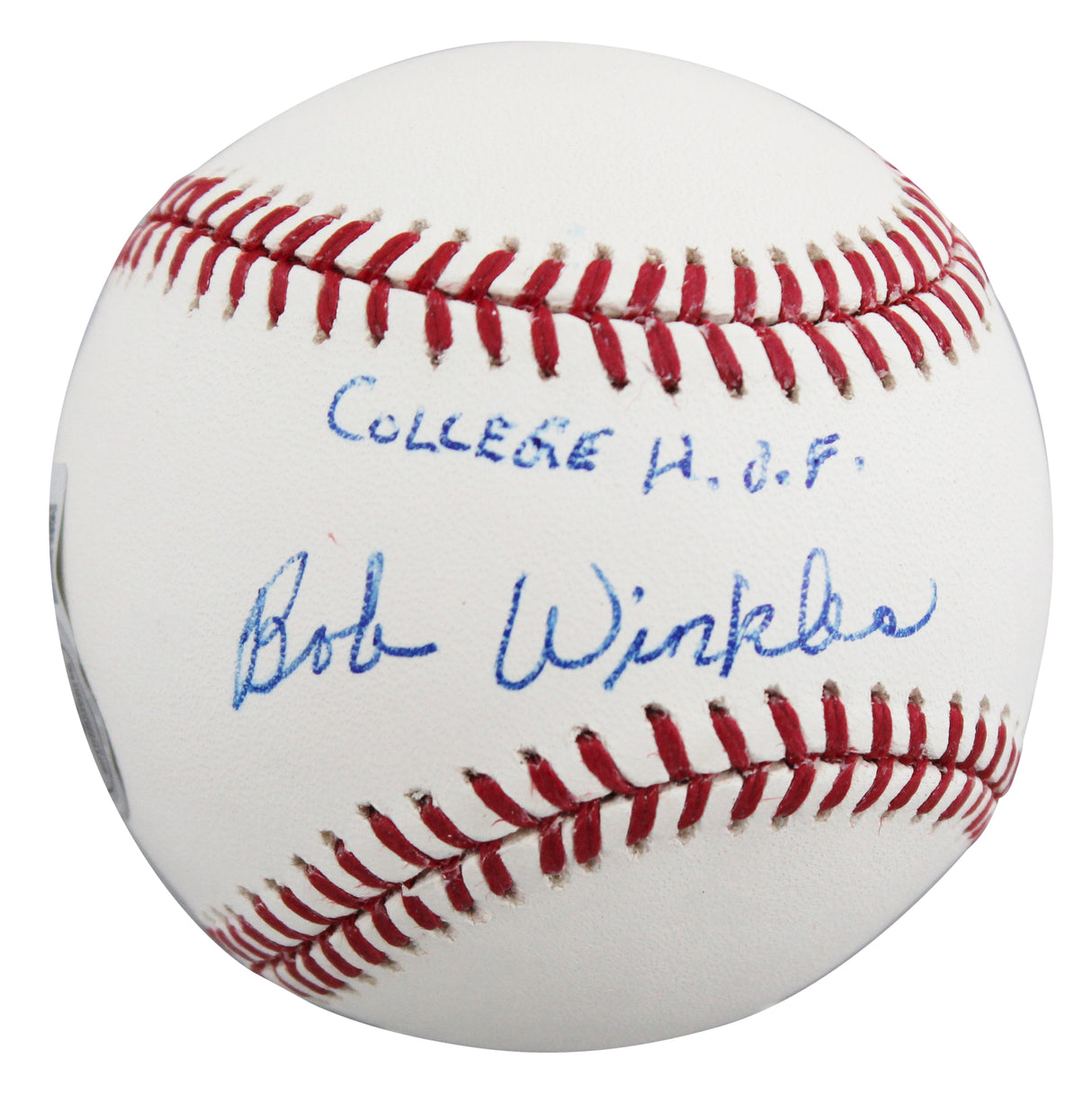 Arizona State Bobby Winkles "College HOF" Signed OML Baseball BAS #BV01119