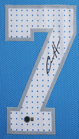 Aidan Hutchinson Authentic Signed Blue Pro Style Framed Jersey BAS Witnessed 2