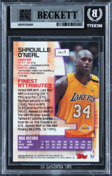 Lakers Shaquille O'Neal Signed 2000 Finest #1 Card Auto Graded 10! BAS Slabbed