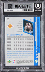 Lakers Shaquille O'Neal Signed 2000 Upper Deck Encore #57 Card Auto 10! BAS Slab