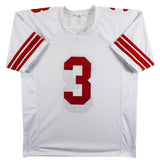 Abdul Carter Authentic Signed White Pro Style Jersey Autographed BAS Witnessed 2