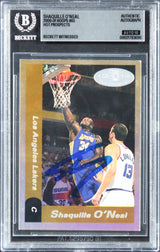 Lakers Shaquille O'Neal Signed 2000 Hoops #65 Card Auto Grade GM 10! BAS Slabbed