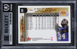 Lakers Shaquille O'Neal Signed 2000 Hoops #65 Card Auto Grade GM 10! BAS Slabbed
