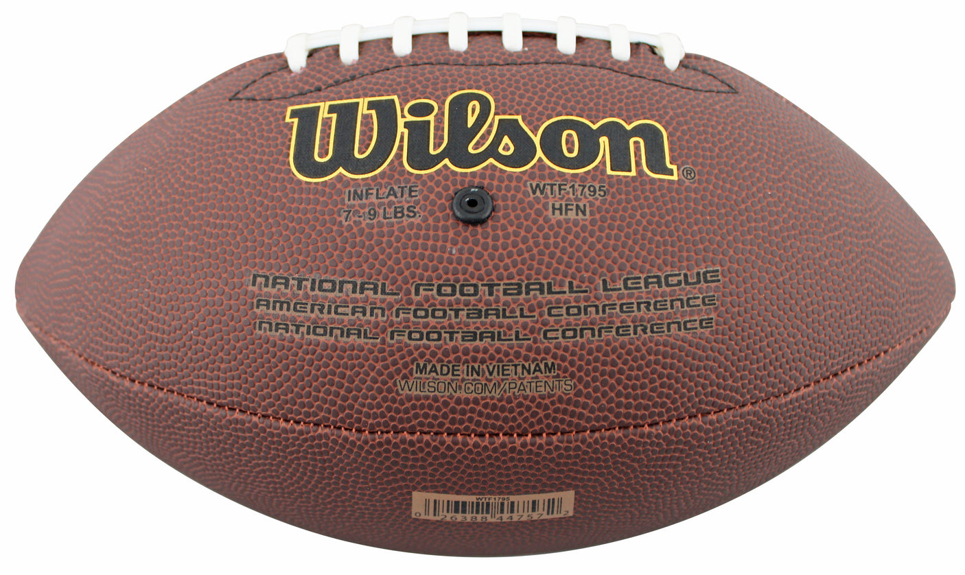 Bengals Joseph Ossai Signed Wilson Super Grip Football W/ Case BAS Witnessed