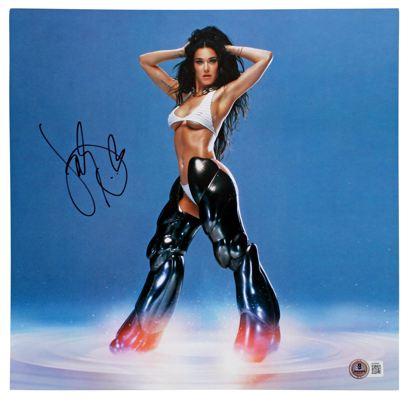 Katy Perry Authentic Signed 143 Album Flat w/ Album & Vinyl Autographed BAS