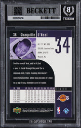 Shaquille O'Neal Signed 2002 Upper Deck Inspirations #36 Card Auto 10! BAS Slab
