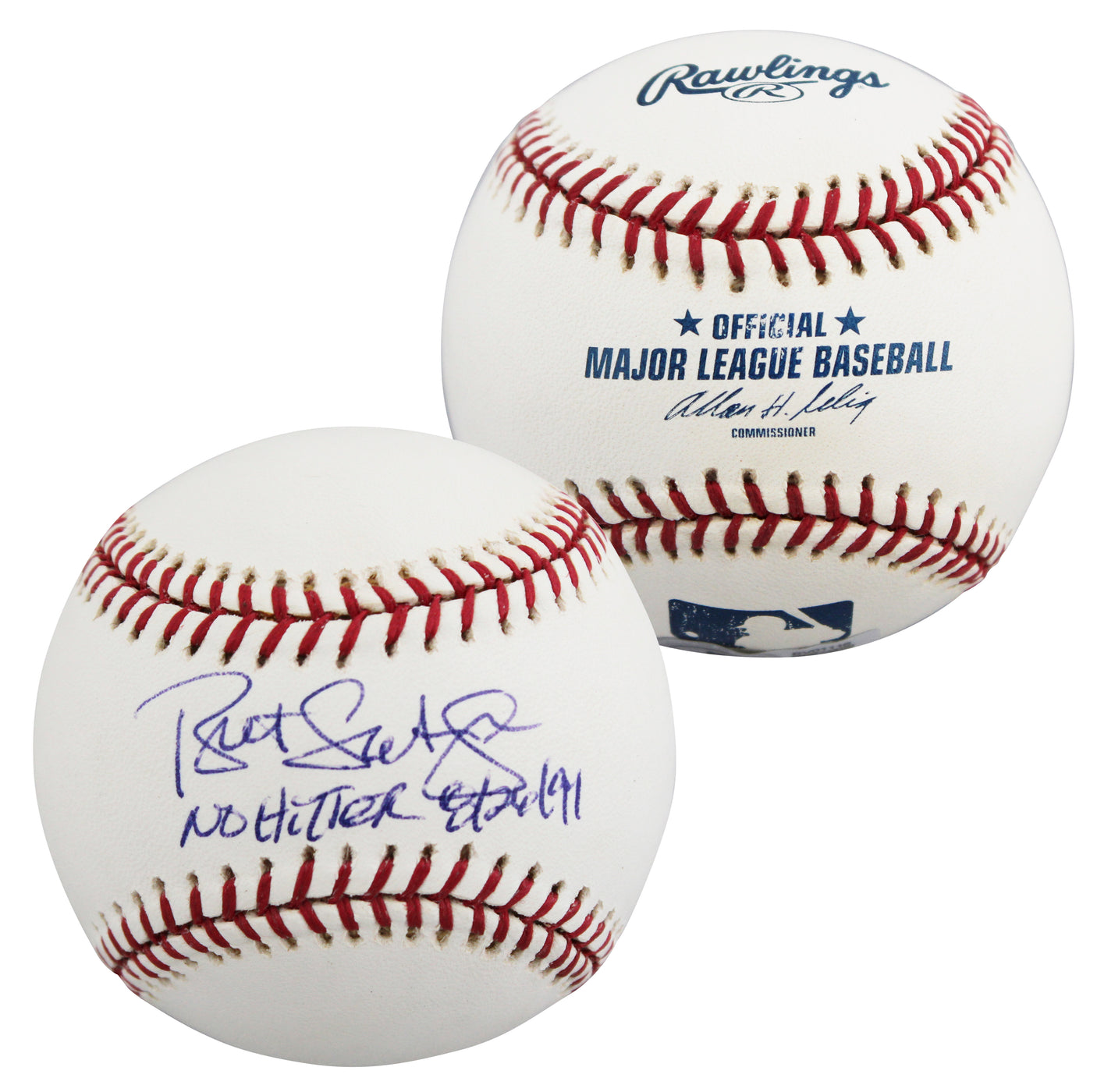 Royals Bret Saberhagen "No Hitter 8/26/91" Signed OML Baseball BAS #BV01116