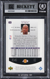 Lakers Shaquille O'Neal Signed 2002 SP Authentic #38 Card Auto 10! BAS Slabbed