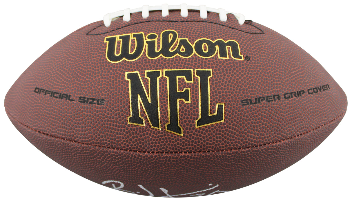 Eagles Brian Dawkins Signed Wilson Super Grip Football W/ Case BAS Witnessed
