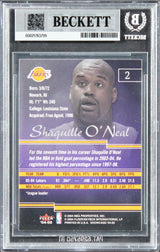 Lakers Shaquille O'Neal Signed 2004 Fleer Showcase #2 Card Auto 10! BAS Slabbed