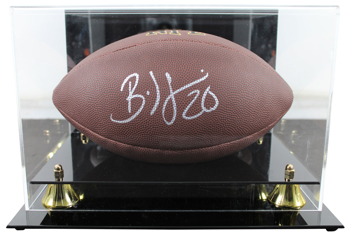 Eagles Brian Dawkins Signed Wilson Super Grip Football W/ Case BAS Witnessed