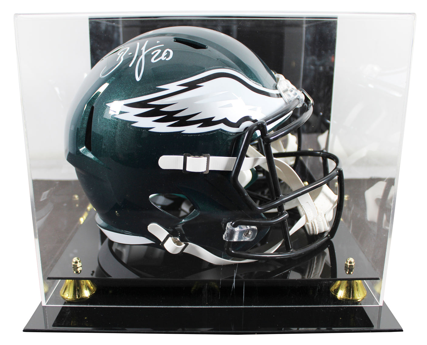 Eagles Brian Dawkins Signed Full Size Speed Rep Helmet W/ Case BAS Witnessed