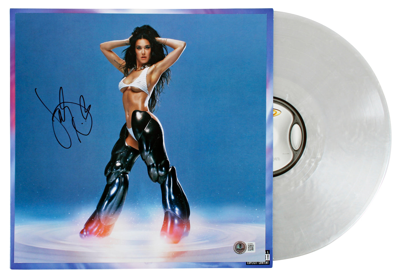 Katy Perry Authentic Signed 143 Album Flat w/ Album & Vinyl Autographed BAS