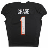Ja'Marr Chase Authentic Signed Black Procut Style Jersey Autographed BAS