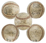 1931 Yankees (13) Babe Ruth, Lou Gehrig, +11 Signed Spalding Baseball JSA LOA