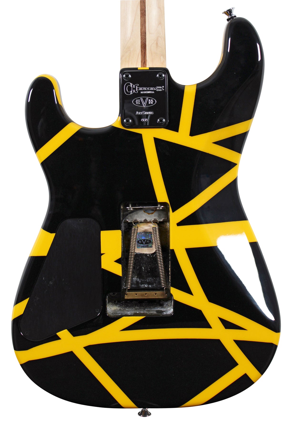Eddie Van Halen Signed 9/24/04 Stage-Used & Hand-Striped 2004 "Bumblebee" Guitar