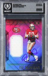 49ers Joe Montana Signed 2020 Panini Illusions #10 Card Auto 10! BAS Slabbed 2