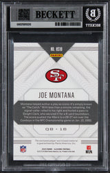 49ers Joe Montana Signed 2020 Panini Illusions #10 Card Auto 10! BAS Slabbed 2