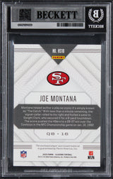 49ers Joe Montana Signed 2020 Panini Illusions #10 Card Auto 10! BAS Slabbed 3