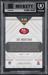 49ers Joe Montana Signed 2020 Panini Illusions #10 Card Auto 10! BAS Slabbed 4