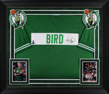 Celtics Larry Bird Signed 1987 M&N HWC Framed Jacket BAS Witnessed #WP04039
