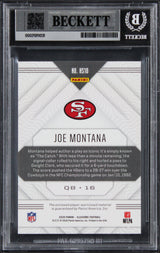 49ers Joe Montana Signed 2020 Panini Illusions #10 Card Auto 10! BAS Slabbed 5