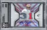 49ers Joe Montana Signed 2007 SPX Materials #WMSJM Card Auto GM 10! BAS Slabbed