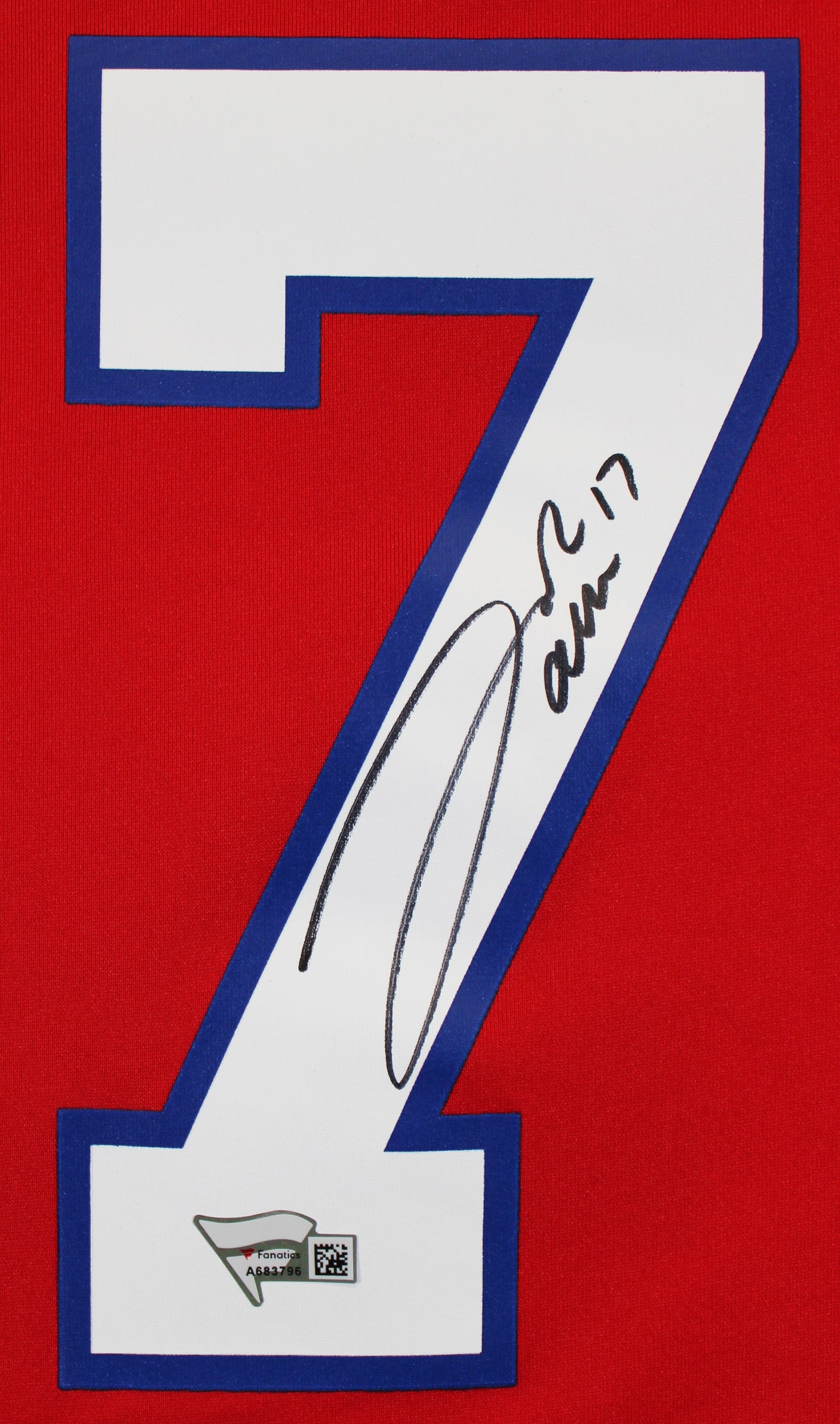 Bills Josh Allen Authentic Signed Red Nike Game Jersey w/ Black Sig Fanatics