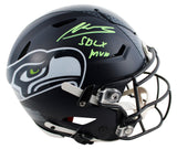 Seahawks Kenneth Walker III "SB LX MVP" Signed Speed Flex F/S Helmet BAS Witness