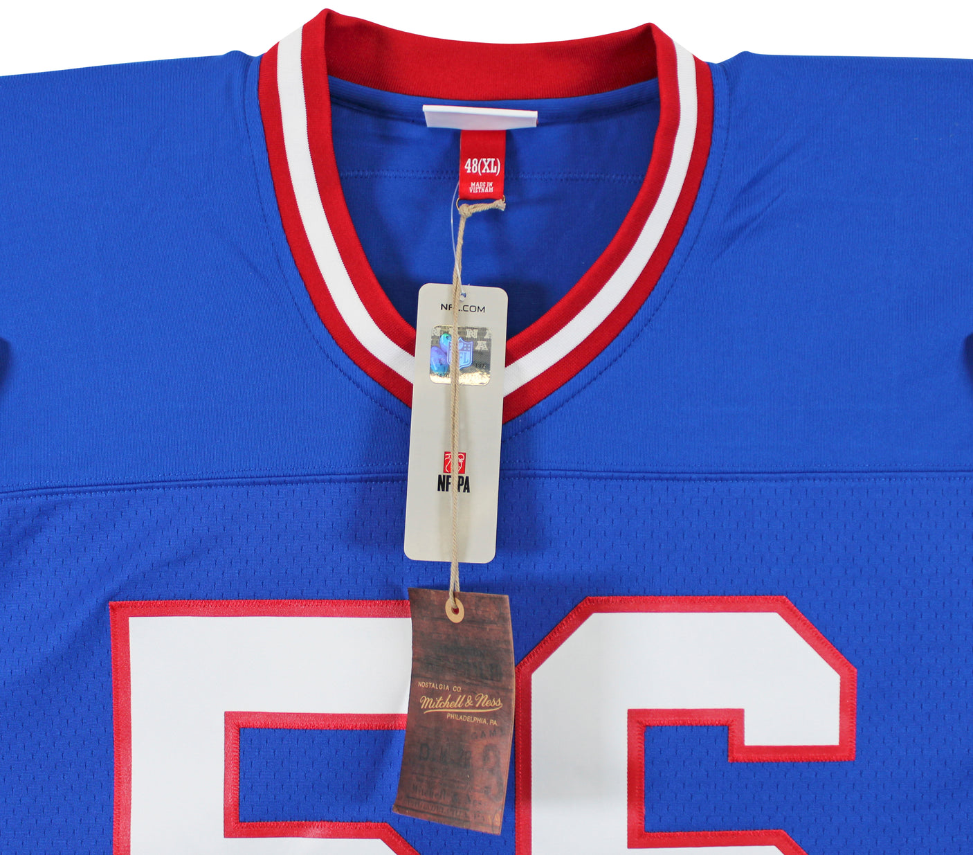 Giants Lawrence Taylor Signed 1986 Blue M&N TB Jersey BAS Witnessed #2W424447