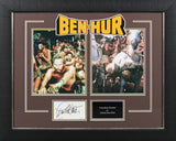 Charlton Heston Ben-Hur Authentic Signed 3x5 Index Card Framed Display JSA