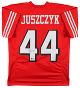 Kyle Juszczyk Authentic Signed Red Pro Style Jersey w/ Drop Shadow BAS Witnessed