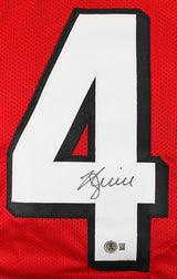 Kyle Juszczyk Authentic Signed Red Pro Style Jersey w/ Drop Shadow BAS Witnessed