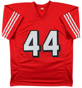 Kyle Juszczyk Authentic Signed Red Pro Style Jersey w/ Drop Shadow BAS Witnessed