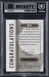 49ers Joe Montana Signed 2008 Sport Kings Silver #22 Card Auto 10! BAS Slabbed