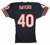 Bears Gale Sayers "Best Wishes" Signed Navy Blue Champion Jersey BAS #BV01101
