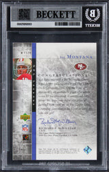 49ers Joe Montana Signed 2001 Upper Deck Legends #TTJM Card Auto 10! BAS Slabbed