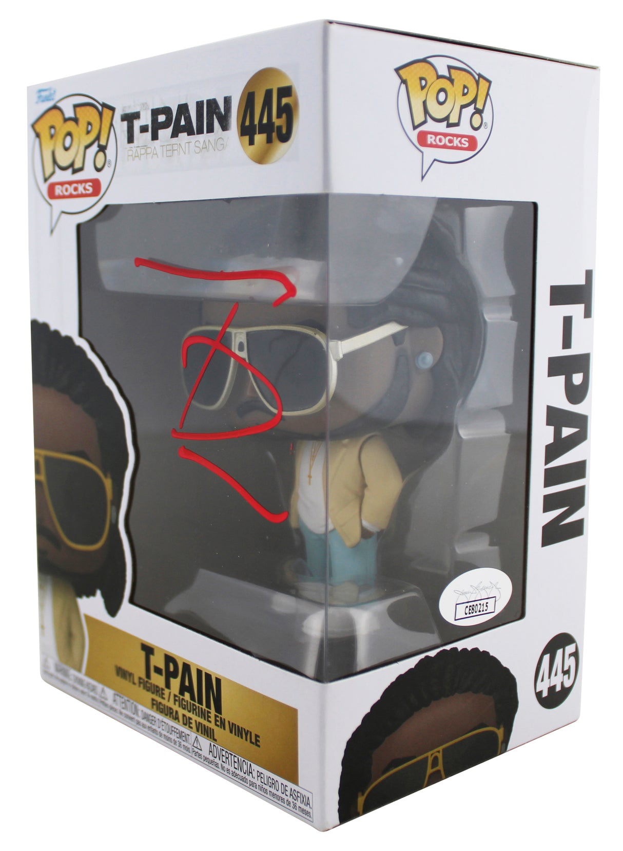 T-Pain Authentic Signed T-Pain #445 Funko Pop Vinyl Figure JSA #CE80215