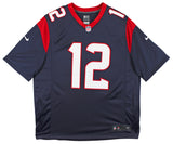 Texans Nico Collins Authentic Signed Navy Nike Limited Jersey BAS Witnessed