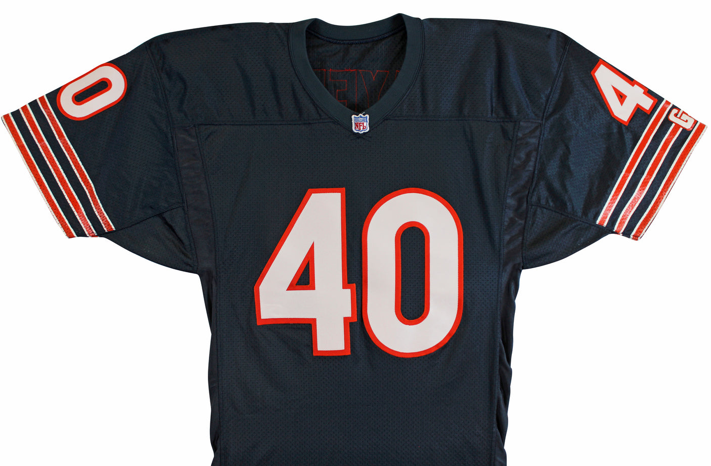 Bears Gale Sayers "Best Wishes" Signed Navy Blue Champion Jersey BAS #BV01101