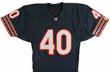 Bears Gale Sayers "Best Wishes" Signed Navy Blue Champion Jersey BAS #BV01101