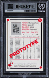 Mike Tyson Authentic Signed 1992 Kayo Prototypes #5 Card Autographed BAS Slabbed