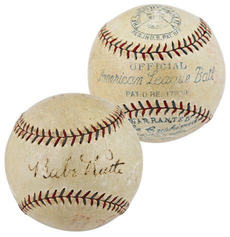 Yankees Babe Ruth Authentic Signed Baseball PSA/DNA #AO02746
