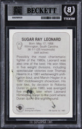 Sugar Ray Leonard Authentic Signed 1991 All World #24 Card BAS Slabbed